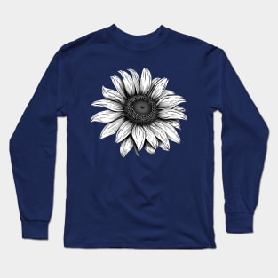 Sun Flower white Long Sleeve T-Shirt